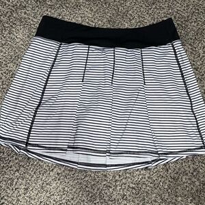 Kyodan - pleated Athletic Skort - Black Striped - PS